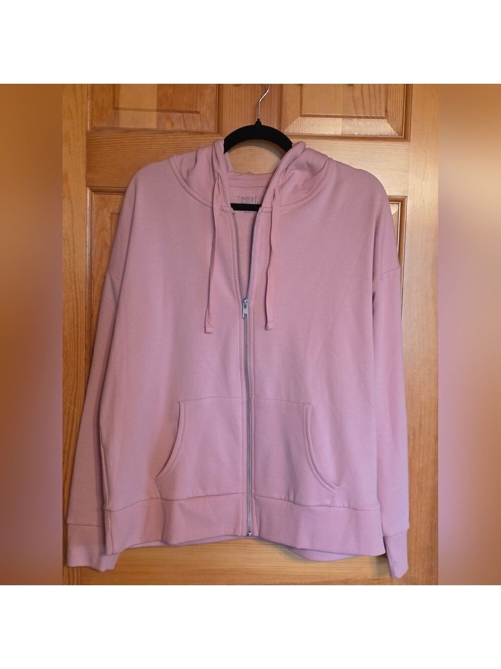 Time and Tru Women's Full Zip Pink Hoodie